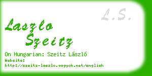 laszlo szeitz business card