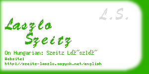 laszlo szeitz business card
